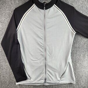 Footjoy Stretch Jacket Women Small Full Zip Golf Long Sleeve Gray Black Athletic